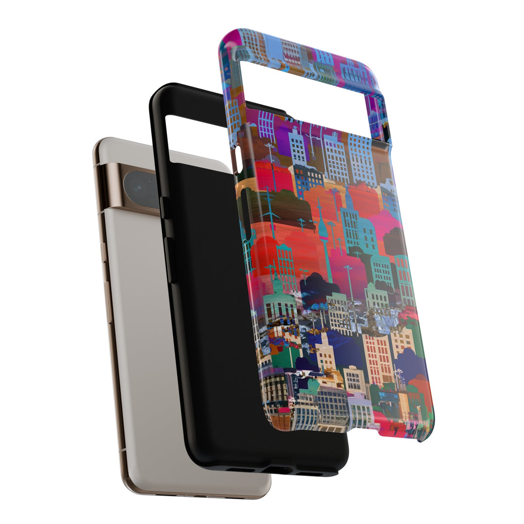 Cute Samsung Case | Cool Iphone Case | Summer City Skyline, Samsung S24, S23, S22, S21, IPhone 15 Case | Iphone 14 Case, Iphone 13 Case - Studio40ParkLane