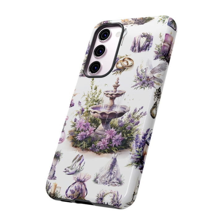 Impact Resistant, Lavender Wedding, Cute Phone Cases for Samsung S24, S23, S22, S21, IPhone 15 pro Iphone 14 pro Iphone 13 IPhone 12 Iphone 11 - Studio40ParkLane
