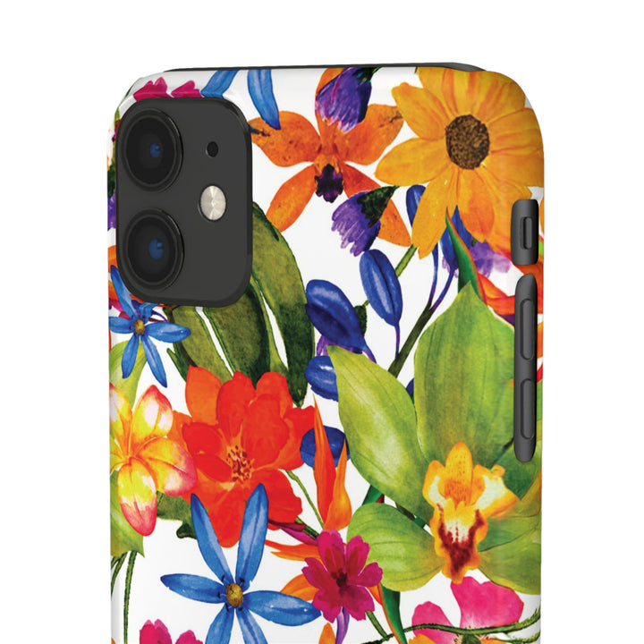 Sleek Snap Colorful Flowers Cute Phone Case for iPhone 16 15 14 13 12 11 X Xs Max Xr Pro Plus Samsung Galaxy S24 S23 S22 S21 S20 Note Ultra