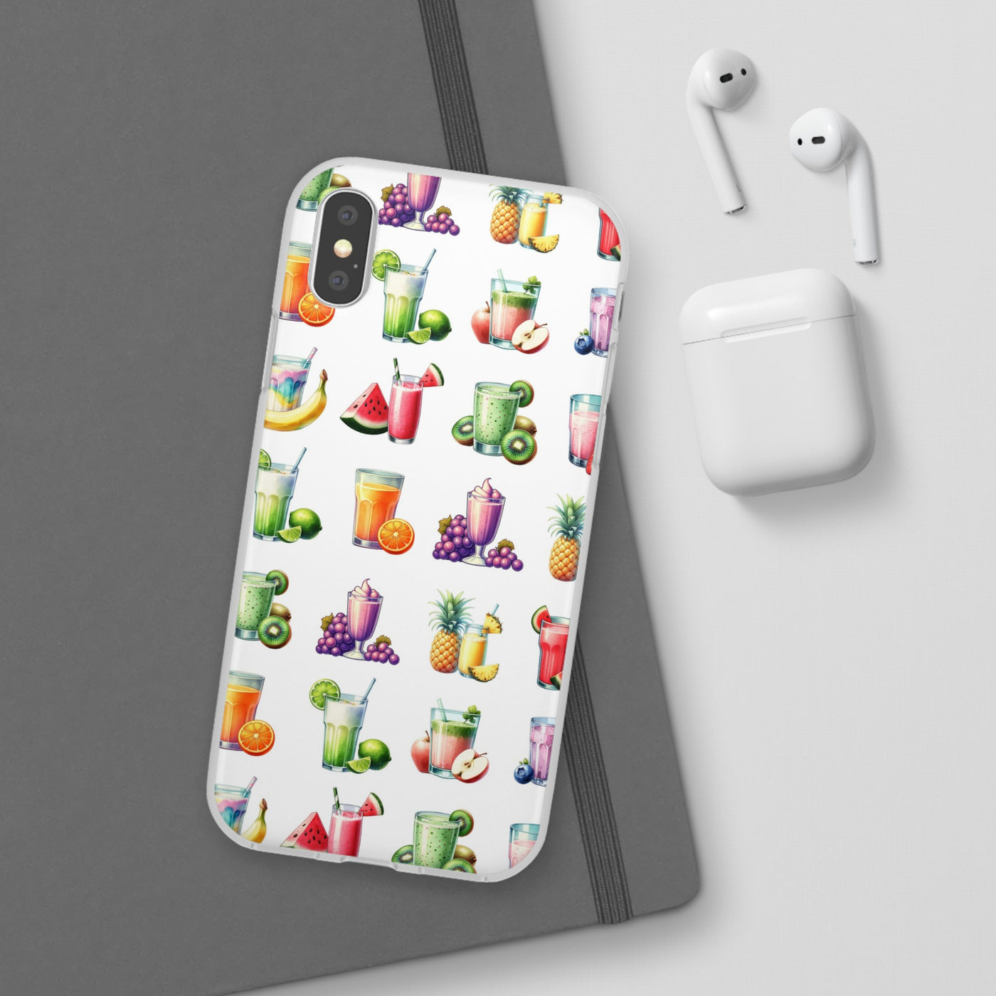 Cute Flexi Phone Cases, For Iphones and Samsung Galaxy Phones, Tropical Summer Fruit Cocktails, Galaxy S23 Phone Case, Samsung S22 Case, Samsung S21, Iphone 15, Iphone 14, Iphone 13