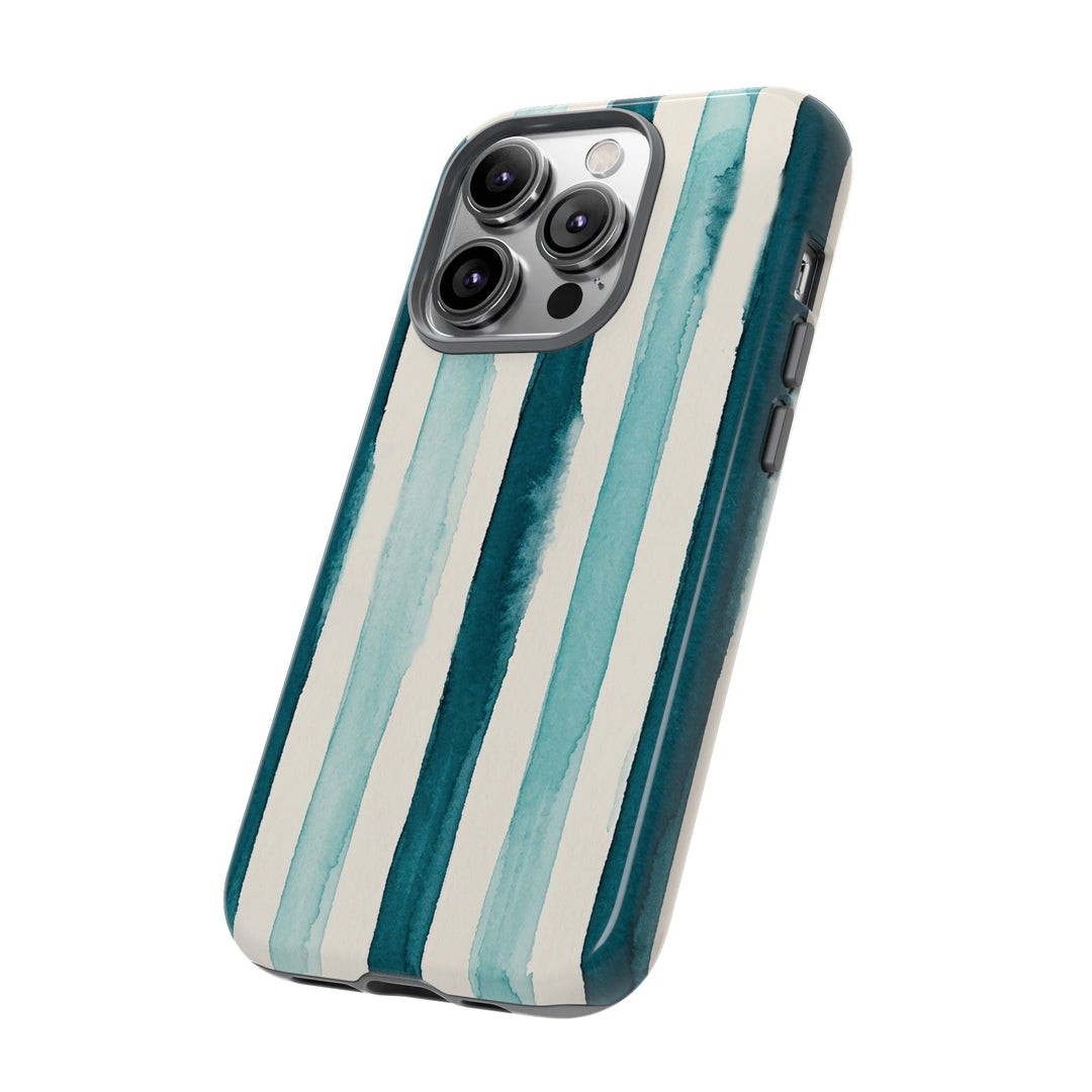 Tough Cute Green Stripes Phone Case, for IPhone 17 Pro Max | Iphone 17 Air, Iphone 16, IPhone 15, 14 13 12, Samsung Galaxy S26, S25, S24, S23