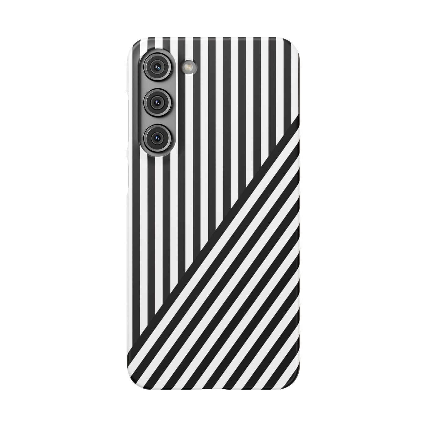 Aesthetic Black White Stripes Cute Phone Case Sleek Snap - For iPhone 17 Pro Max iPhone 16 Pro iPhone 15 Iphone 14 Plus 13 Pro 12 11 10 Gift - Studio40ParkLane