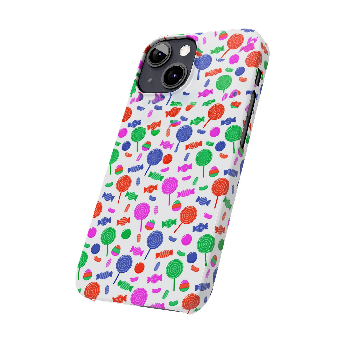 Slim Cute iPhone Cases - | iPhone 15 Case | iPhone 15 Pro Max Case, Iphone 14 Case, Iphone 14 Pro Max, Iphone 13, Summer Lollipops Red