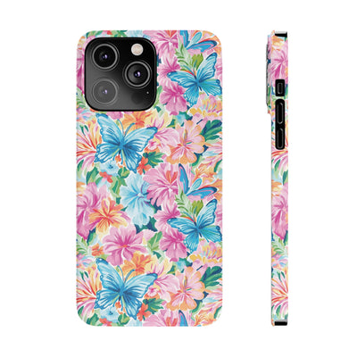 Slim Butterflies Flowers Gift for Her Cute Phone Cases for Iphone 16 Pro Max | iPhone 15 Case | iPhone 15 Pro Max Case, Iphone 14, 13, 12, 11, 10, 8, 7
