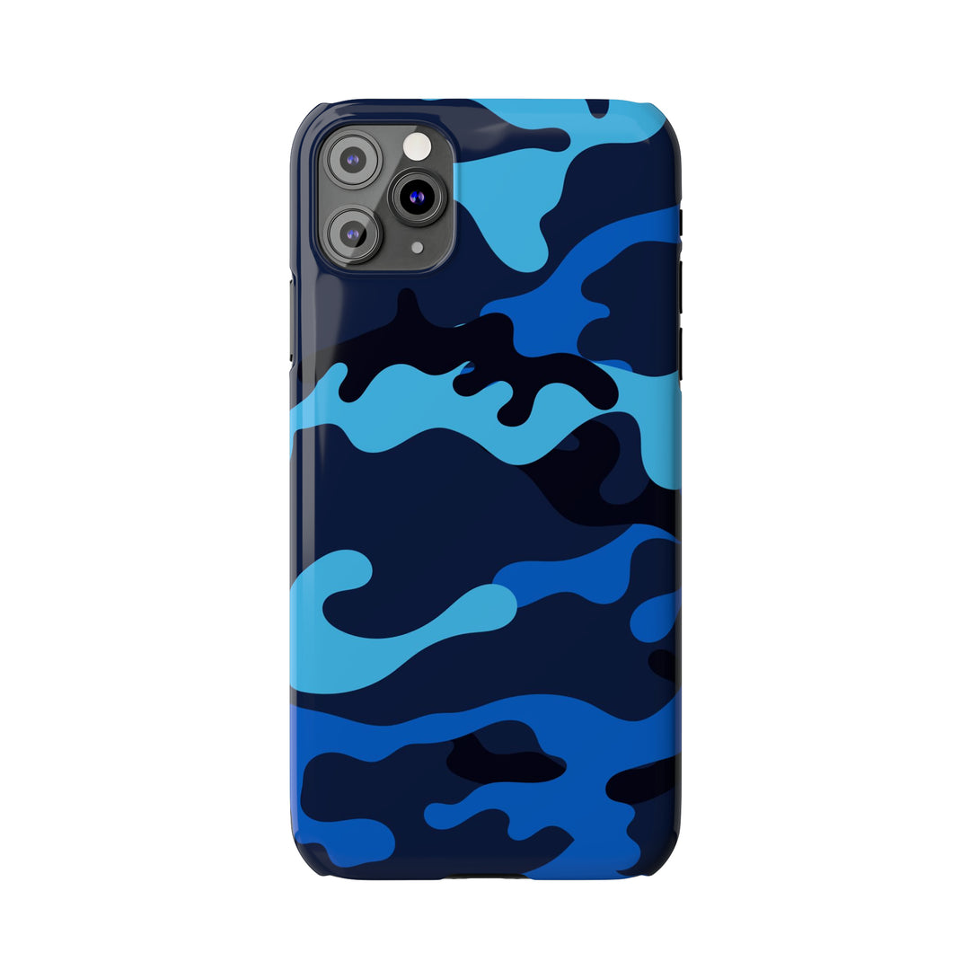 Slim Cute Phone Cases for Iphone - | iPhone 15 Case | iPhone 15 Pro Max Case, Iphone 14 Case, Iphone 14 Pro Max, Iphone 13, Blue Camouflage - Studio40ParkLane