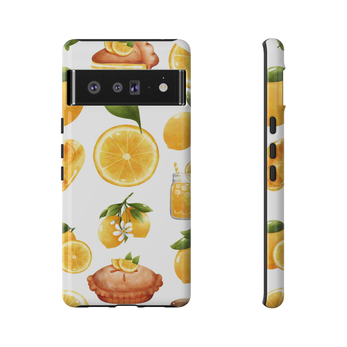 Impact Resistant, Lemon Fruit Pie, Cute Phone Cases for Samsung S24, S23, S22, S21, IPhone 15 pro Iphone 14 pro Iphone 13 IPhone 12 Iphone 11