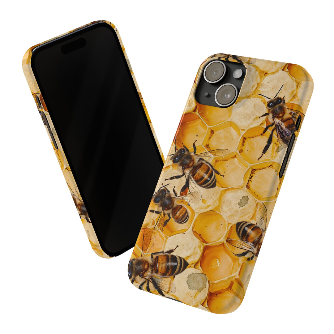 Slim Cute Phone Cases for Iphone - | iPhone 15 Case | iPhone 15 Pro Max Case, Iphone 14 Case, Iphone 14 Pro Max, Iphone 13, Summer Honey Bees - Studio40ParkLane