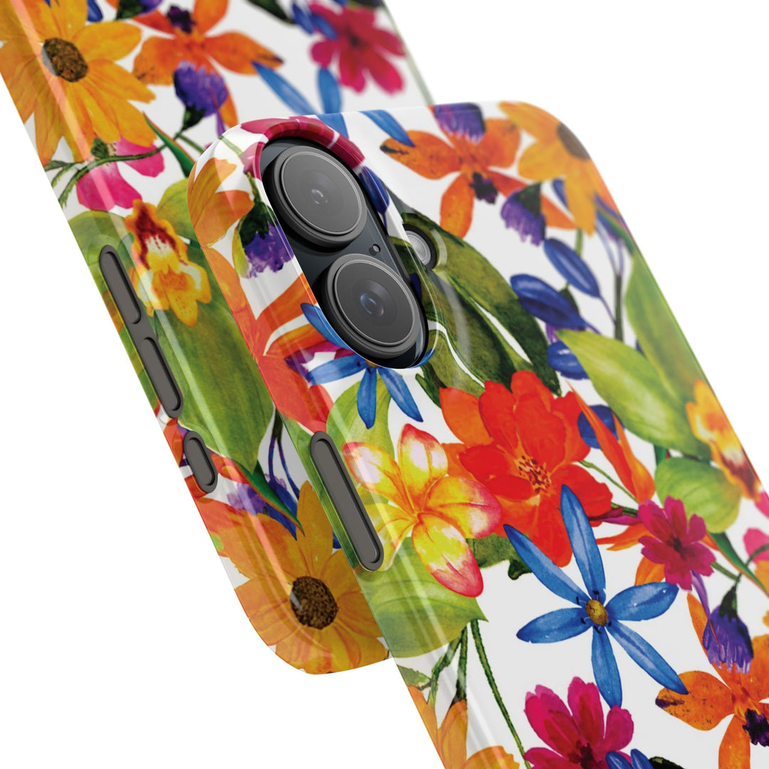 Sleek Snap Colorful Flowers Cute Phone Case for iPhone 16 15 14 13 12 11 X Xs Max Xr Pro Plus Samsung Galaxy S24 S23 S22 S21 S20 Note Ultra