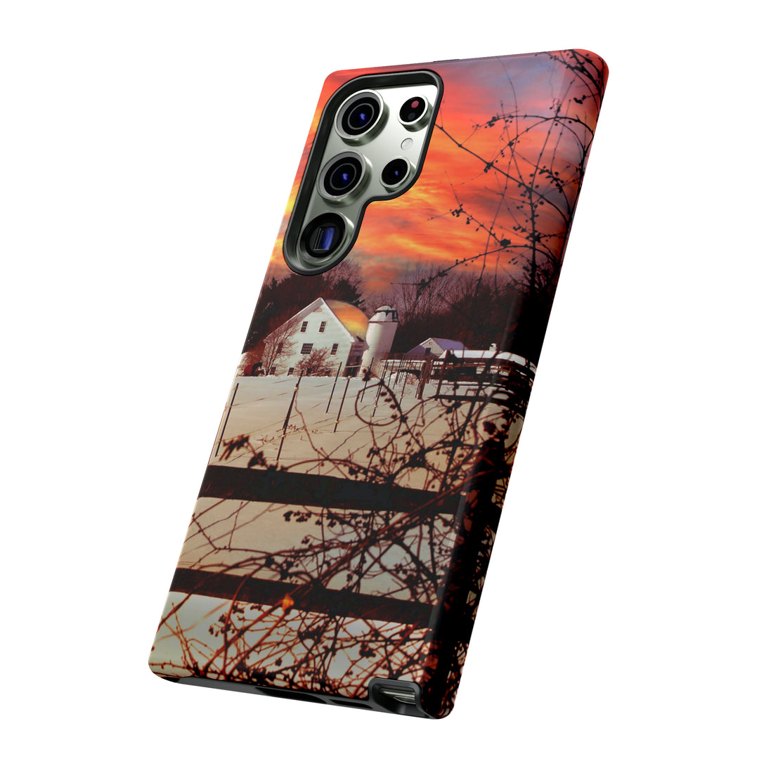 Cute Samsung Phone Case | Aesthetic Samsung Phone Case | Galaxy S23, S22, S21, S20 | Winter Sunset, Protective Phone Case - Studio40ParkLane