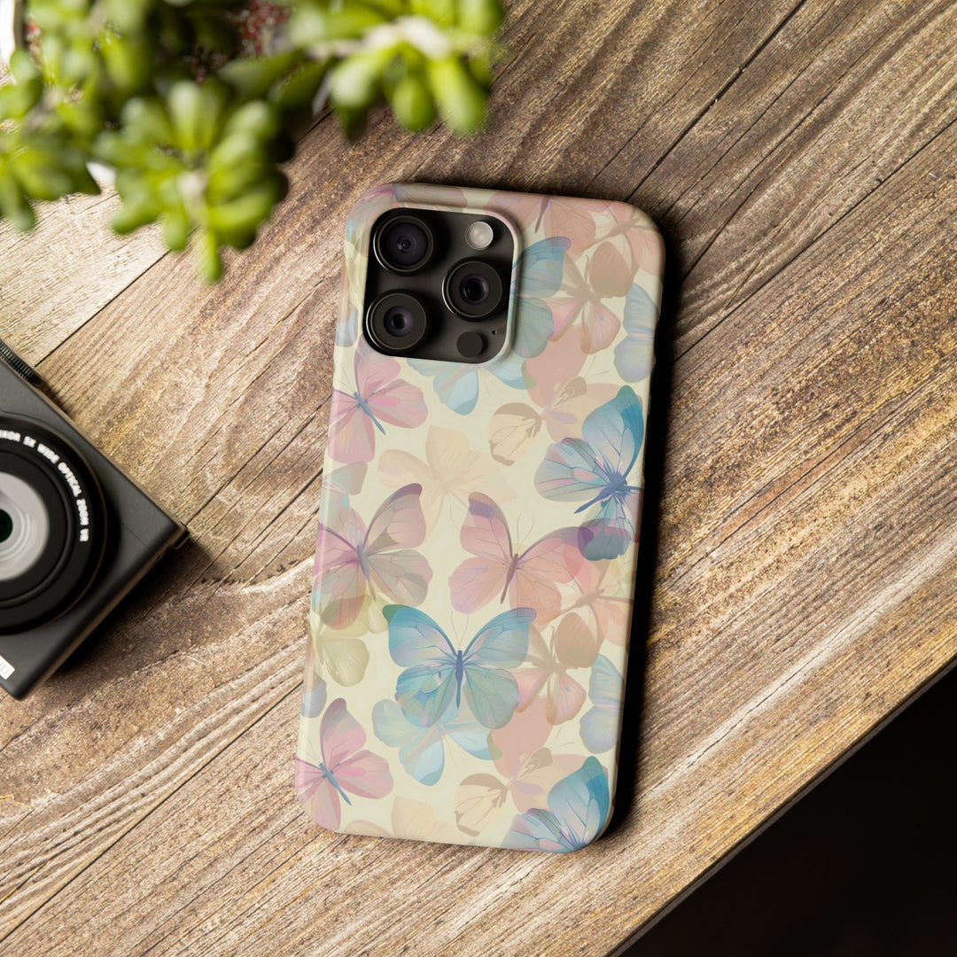Slim Cute Phone Cases for Iphone - | iPhone 15 Case | iPhone 15 Pro Max Case, Iphone 14 Case, Iphone 14 Pro Max, Iphone 13, Summer Pastel Butterflies - Studio40ParkLane