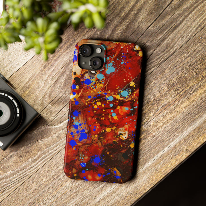 Slim Cute Phone Cases for Iphone - | iPhone 15 Case | iPhone 15 Pro Max Case, Iphone 14 Case, Iphone 14 Pro Max, Iphone 13, Fall Marble Paint Splash - Studio40ParkLane