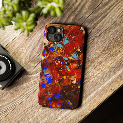 Slim Cute Phone Cases for Iphone - | iPhone 15 Case | iPhone 15 Pro Max Case, Iphone 14 Case, Iphone 14 Pro Max, Iphone 13, Fall Marble Paint Splash