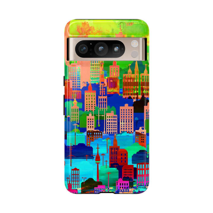 Cute Samsung Case | Cool Iphone Case | Summer City Skyline, Samsung S24, S23, S22, S21, IPhone 15 Case | Iphone 14 Case, Iphone 13 Case - Studio40ParkLane