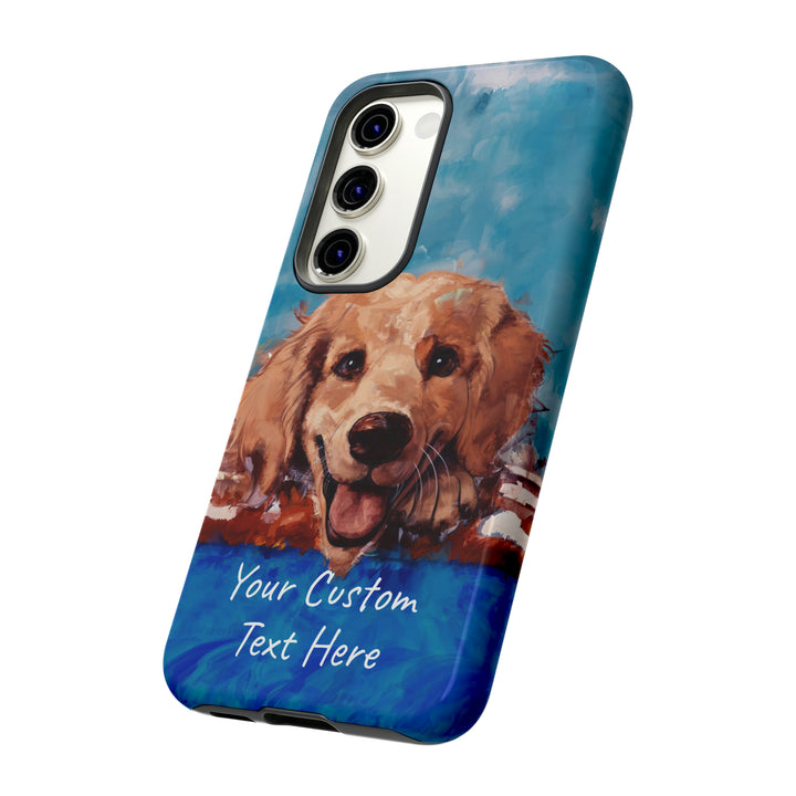 Personalize this Cute Samsung Phone Case | Golden Retriever Dog Samsung Phone Case | Galaxy S23, S22, S21, S20 | Personalized Samsung Cases - Studio40ParkLane