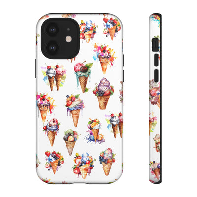 Impact Resistant, Summer Icecream, Cute Phone Cases for Samsung S24, S23, S22, S21, IPhone 15 pro, Iphone 14 pro, Iphone 13 IPhone 12, Iphone 11