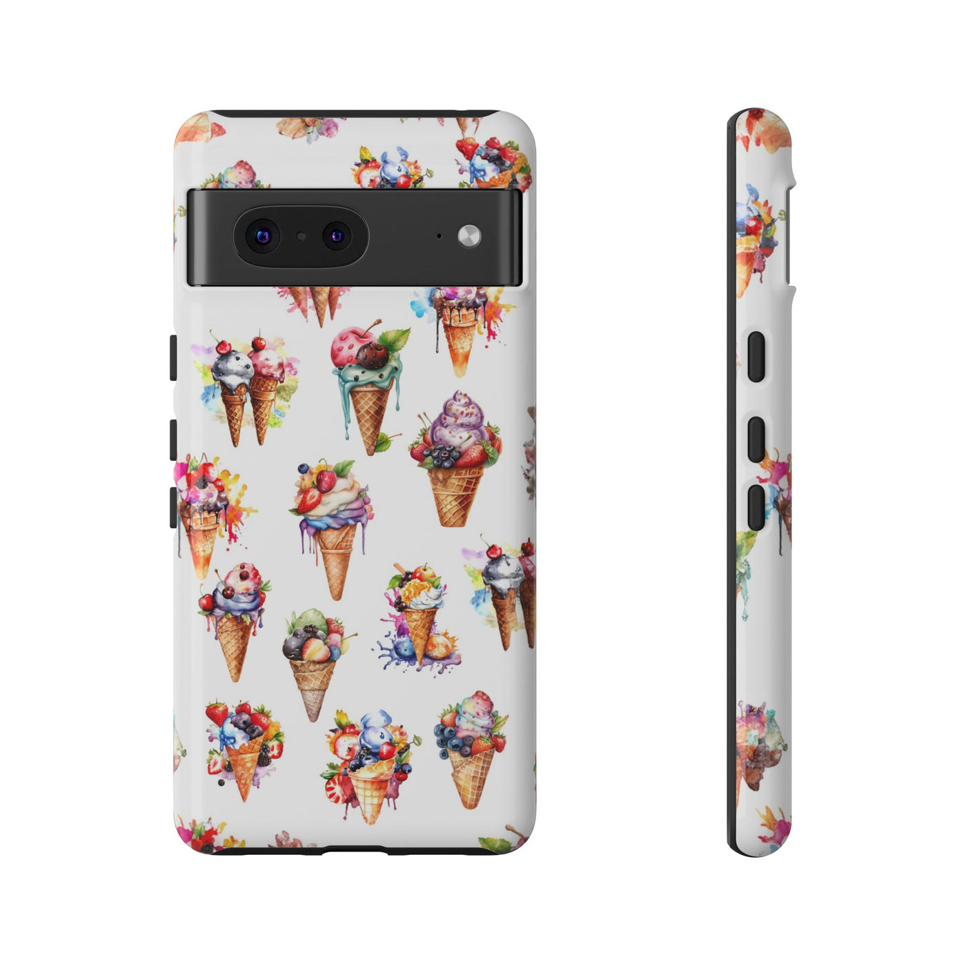 Impact Resistant, Summer Icecream, Cute Phone Cases for Samsung S24, S23, S22, S21, IPhone 15 pro, Iphone 14 pro, Iphone 13 IPhone 12, Iphone 11