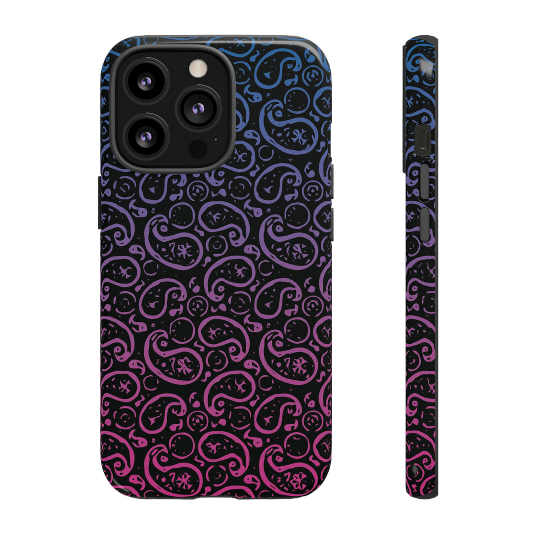 Cute IPhone Case | iPhone 15 Case | iPhone 15 Pro Max Case, Iphone 14 Case, Iphone 14 Pro Max Case IPhone Case for Art Lovers, Paisley Blue Pink - Studio40ParkLane