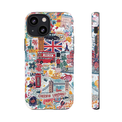 London England Coquette Collage Tough Premium Phone Case - For iPhone 17 Pro Max iPhone 16 Pro iPhone 15 Iphone 14 Plus 13 Pro 12 11 10 XR - Studio40ParkLane