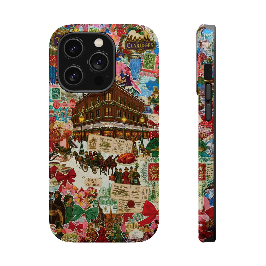 Aesthetic Tough Magsafe London Coquette Collage Phone Case - For iPhone 17 Pro Max iPhone 16 Pro iPhone 15 Iphone 14 Plus 13 Pro 12 11 10 - Studio40ParkLane