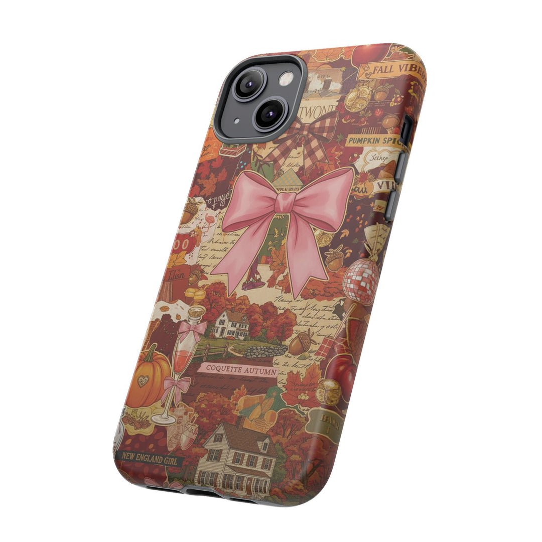 New England Fall Coquette Collage Tough Premium Phone Case - For iPhone 16 Pro Max iPhone 15 Pro iPhone Iphone 14 Plus 13 Pro 12 11 10 XR XS