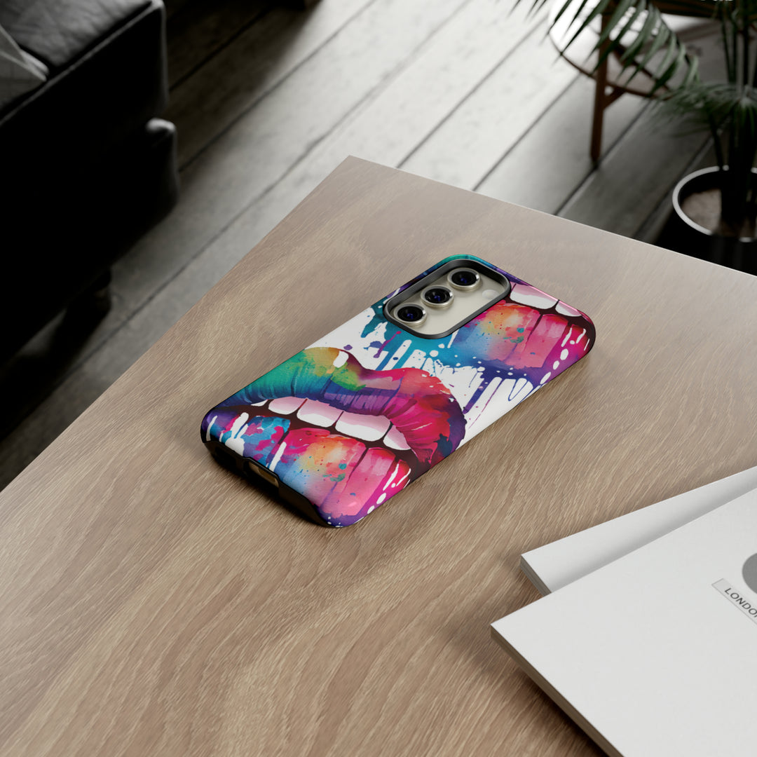 Cute Samsung Phone Case | Aesthetic Samsung Phone Case | Smile Lips Colorful | Galaxy S23, S22, S21, S20 | Luxury Double Layer | Cool - Studio40ParkLane