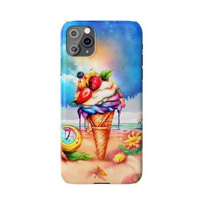 Slim Summer Ice Cream Cone Slim Cute Phone Cases for Iphone  | iPhone 15 Case | iPhone 15 Pro Max Case, Iphone 14, Iphone 14 Pro Max, Iphone 13