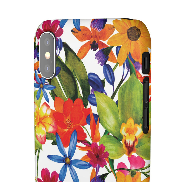 Sleek Snap Colorful Flowers Cute Phone Case for iPhone 16 15 14 13 12 11 X Xs Max Xr Pro Plus Samsung Galaxy S24 S23 S22 S21 S20 Note Ultra