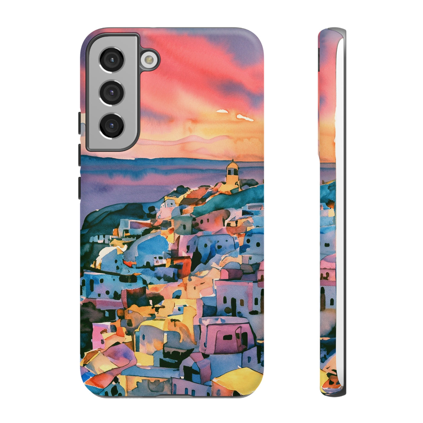 Impact Resistant, Greek Sunset, Cute Phone Cases for Samsung S24, S23, S22, S21, IPhone 15 pro Iphone 14 pro Iphone 13 IPhone 12 Iphone 11