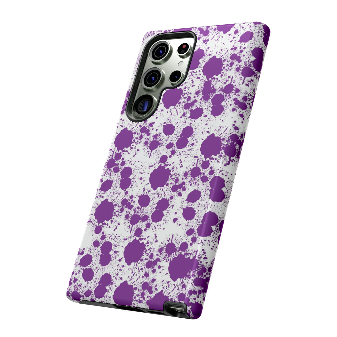 Cool Phone Case | Aesthetic Phone Case | Paint Splash Purple | For Samsung Galaxy S23, S22, S21, S20 | Luxury Double Layer | Cute - Studio40ParkLane