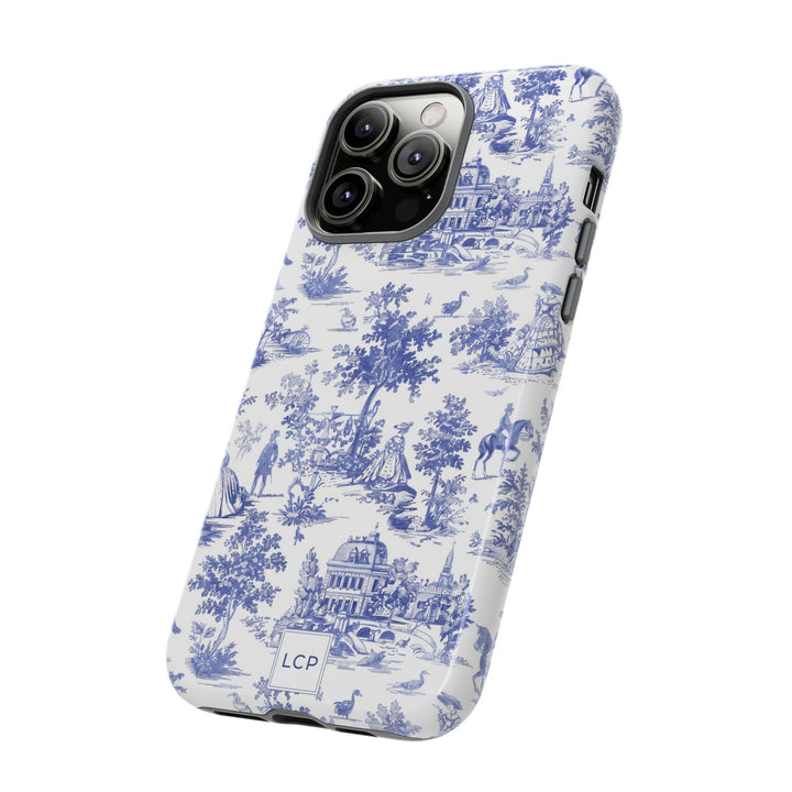 Personalized Custom French Toile Tough Cute Phone Case For Apple iPhone 18, 17, 16, 15 14, Pro Max, Samsung Galaxy S26, S25, S24 Plus Ultra