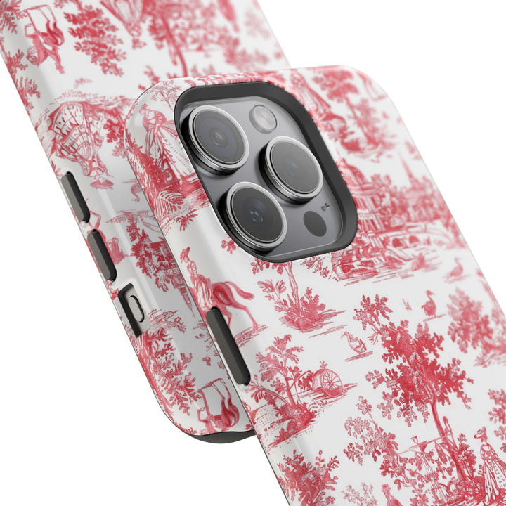 Magsafe French Toile Personalized Initial Custom Gift for Her Cute Phone Cases for Iphone 16 Pro Max | iPhone 15 Case | iPhone 15 Pro Max Case, Iphone 14, 13, 12, 11, 10, 8, 7 - Studio40ParkLane