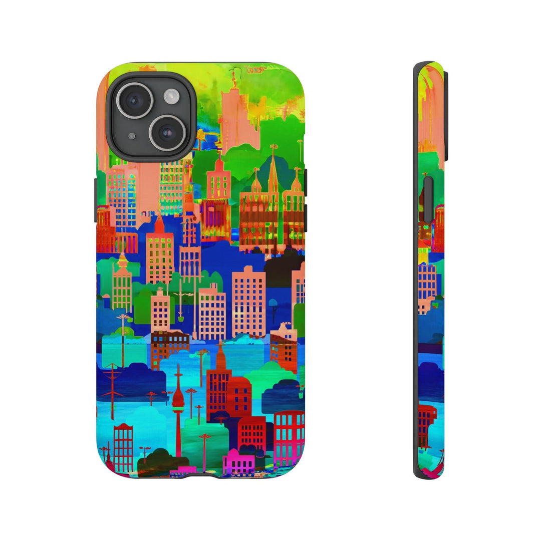 Cute Samsung Case | Cool Iphone Case | Summer City Skyline, Samsung S24, S23, S22, S21, IPhone 15 Case | Iphone 14 Case, Iphone 13 Case - Studio40ParkLane