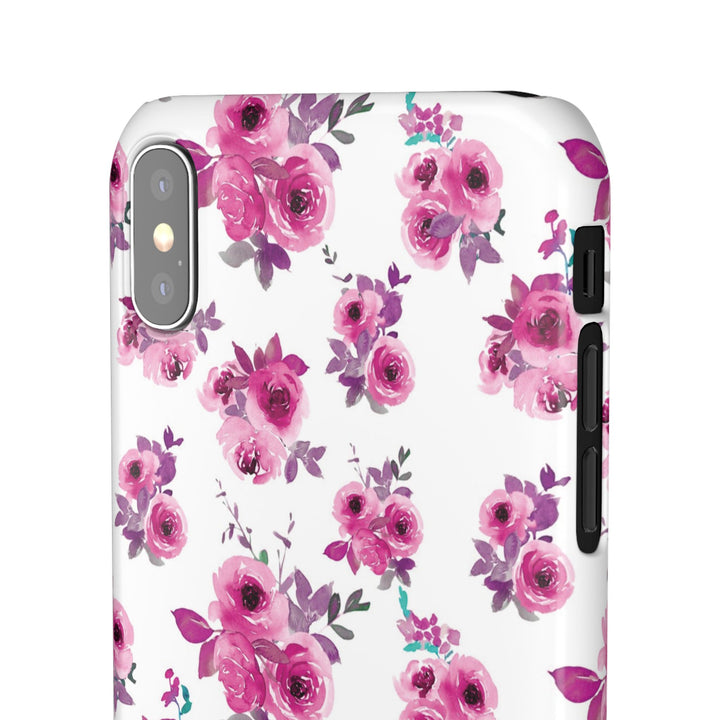 Sleek Snap Flowers Gift for Her Cute Phone Case for iPhone 16 15 14 13 12 11 X Xs Max Xr Pro Plus Samsung Galaxy S24 S23 S22 S21 S20 Ultra