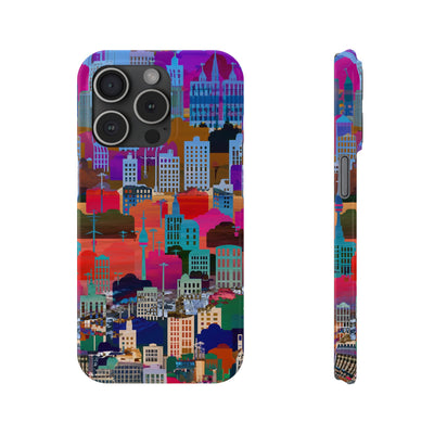 City Skyline Mosaic Slim Cute Phone Cases for Iphone | iPhone 15 Case | iPhone 15 Pro Max Case, Iphone 14, Iphone 14 Pro Max, Iphone 13, 12