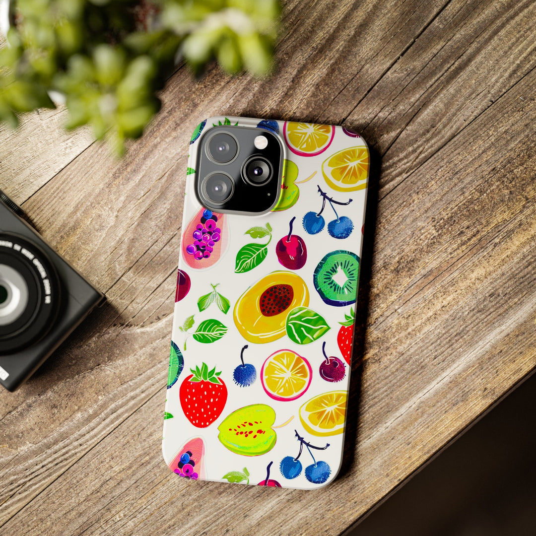 Slim Cute Phone Cases for Iphone | iPhone 15 Case | iPhone 15 Pro Max Case, Iphone 14, Iphone 14 Pro Max, Iphone 13, Summer Fruit Mix - Studio40ParkLane