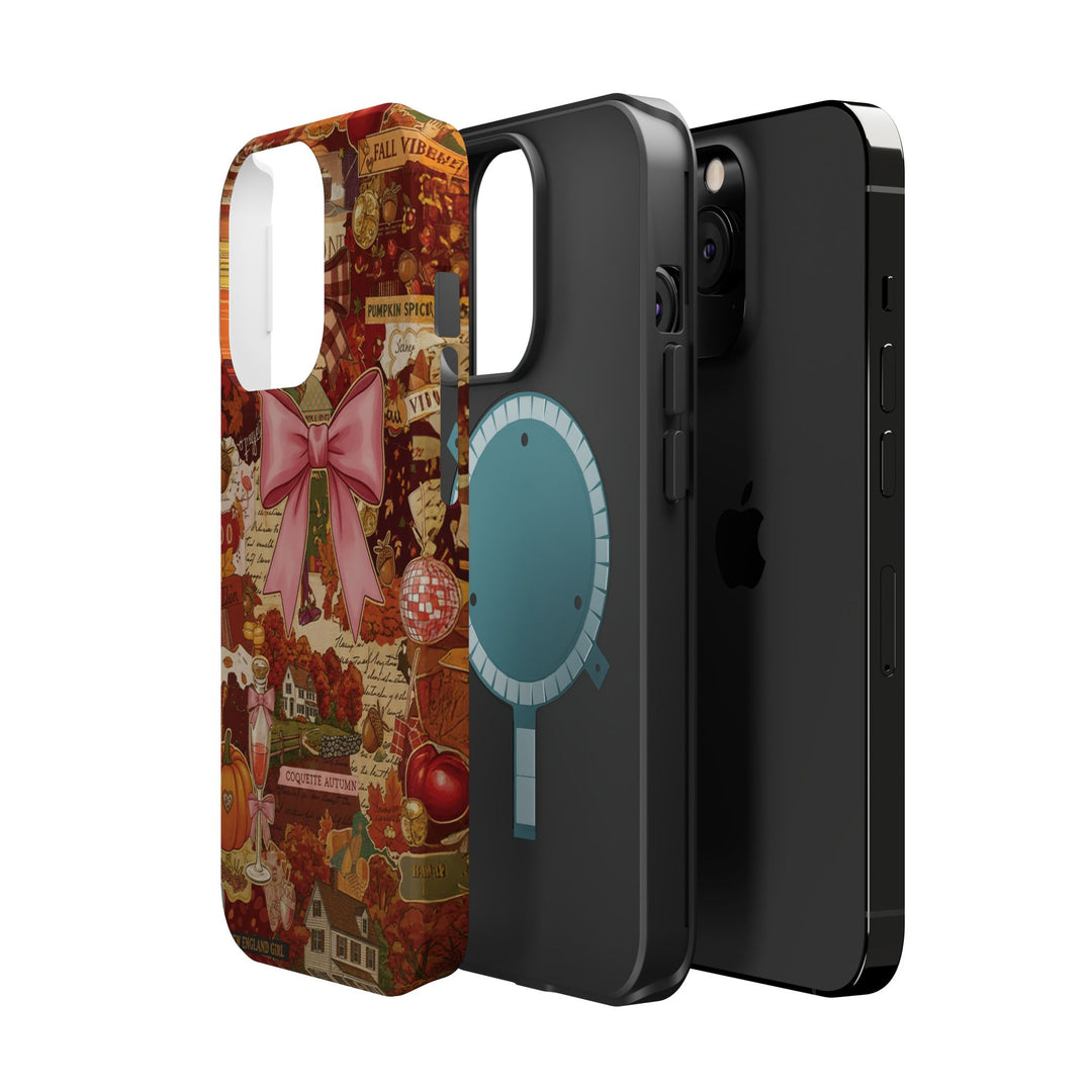 New England Fall Coquette Collage Tough Magsafe Cute Phone Cases for Iphone | iPhone 15 Pro Max Case, Iphone 14, Iphone 14 13 12 11 10 9 8 7 - Studio40ParkLane