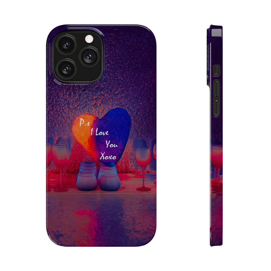 Slim Cute Phone Cases for Iphone - | iPhone 15 Case | iPhone 15 Pro Max Case, Iphone 14 Case, Iphone 14 Pro Max, Iphone 13, PS I Love You Heart - Studio40ParkLane