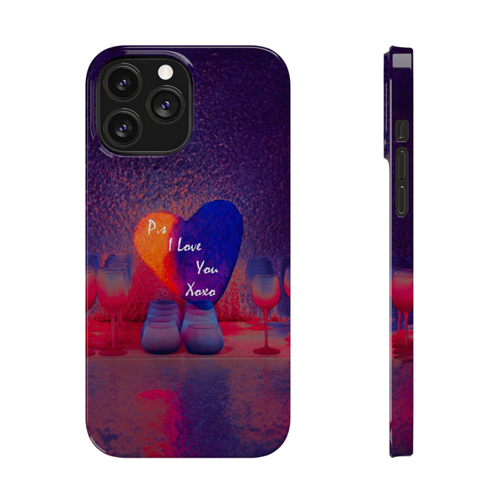 Slim Cute Phone Cases for Iphone - | iPhone 15 Case | iPhone 15 Pro Max Case, Iphone 14 Case, Iphone 14 Pro Max, Iphone 13, PS I Love You Heart - Studio40ParkLane