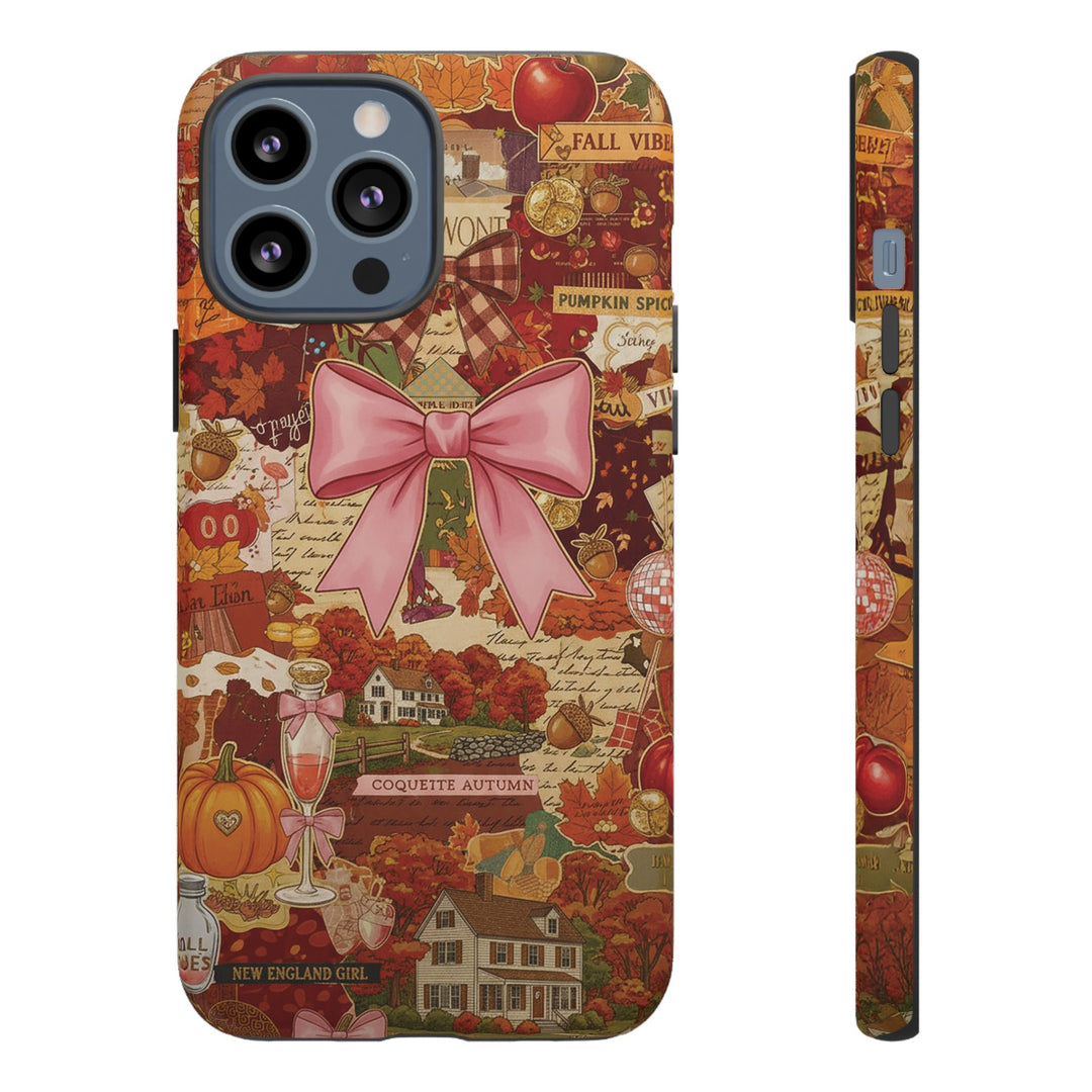 New England Fall Coquette Collage Tough Premium Phone Case - For iPhone 16 Pro Max iPhone 15 Pro iPhone Iphone 14 Plus 13 Pro 12 11 10 XR XS