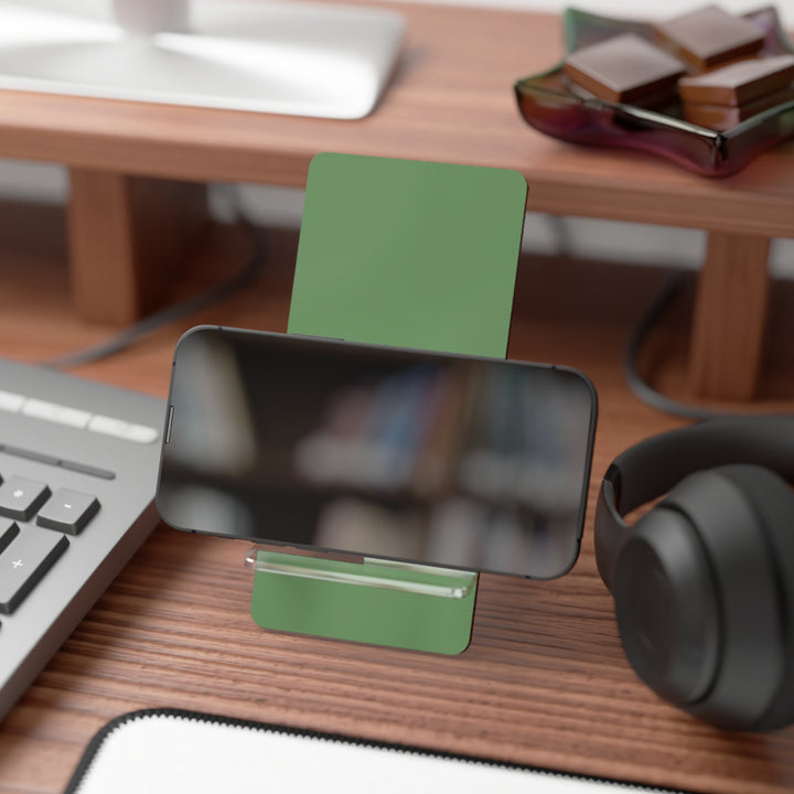 Phone Stand, Soothing Spa Green Design for Iphones 16, Iphone 15, 14, 13, 12 Samsung Galaxy S24, S23, S22, S21 and Google Pixel 8 - Studio40ParkLane