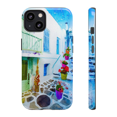 Impact Resistant, Greece House, Cute Phone Cases for Samsung S24, S23, S22, S21, IPhone 15 pro Iphone 14 pro Iphone 13 IPhone 12 Iphone 11