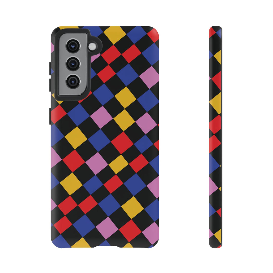 Aesthetic Tough Colorful Checkerboard Phone Case Premium - For iPhone 17 Pro Max iPhone 16 Pro iPhone 15 Iphone 14 Plus 13 Pro 12 11 10 XR - Studio40ParkLane
