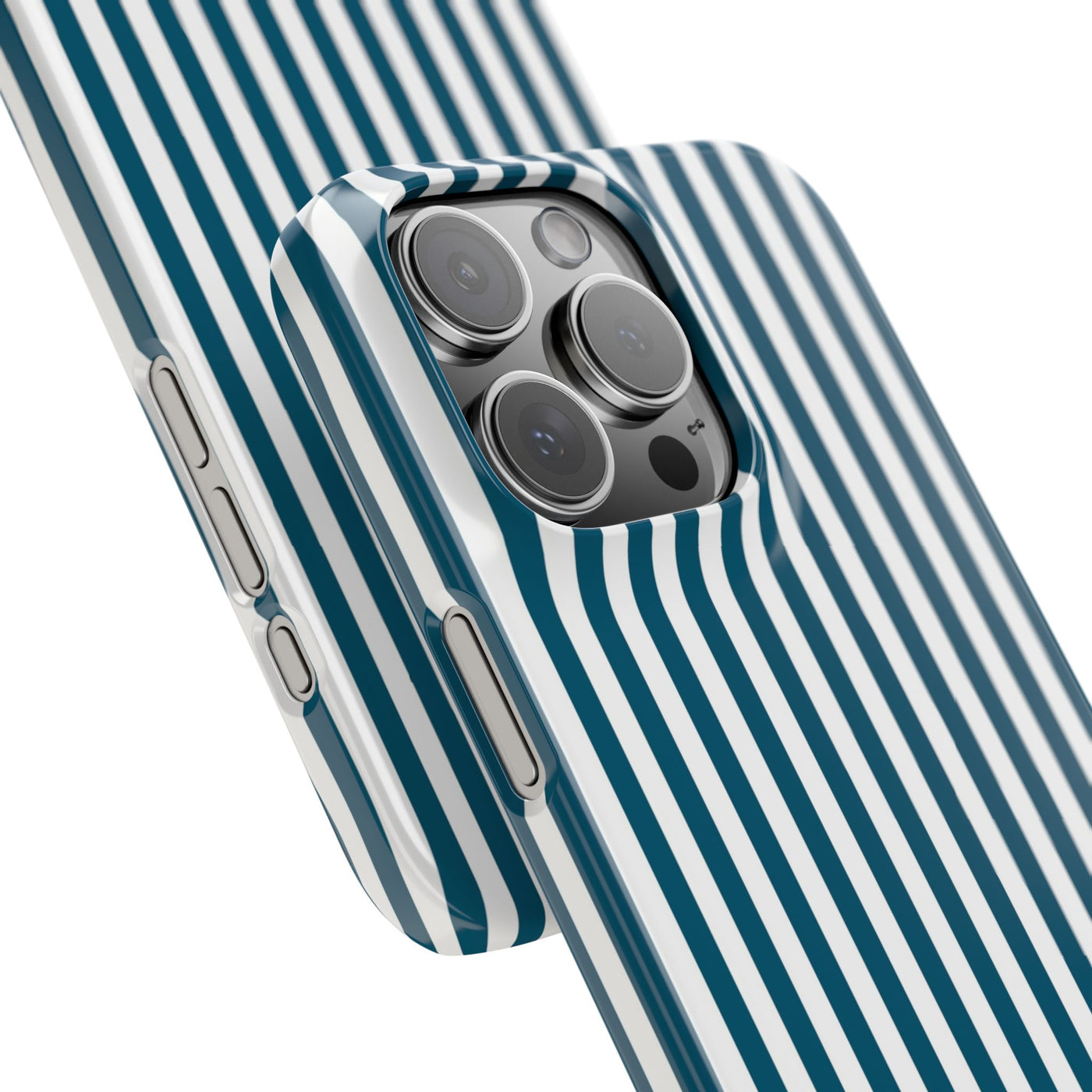 Slim Teal Blue Striped Cute Phone Case for Iphone 16 - | iPhone 15 Pro Max Case | iPhone 14 Case Iphone 13 12 11 10 9 8 7 X XS Gift for Her - Studio40ParkLane
