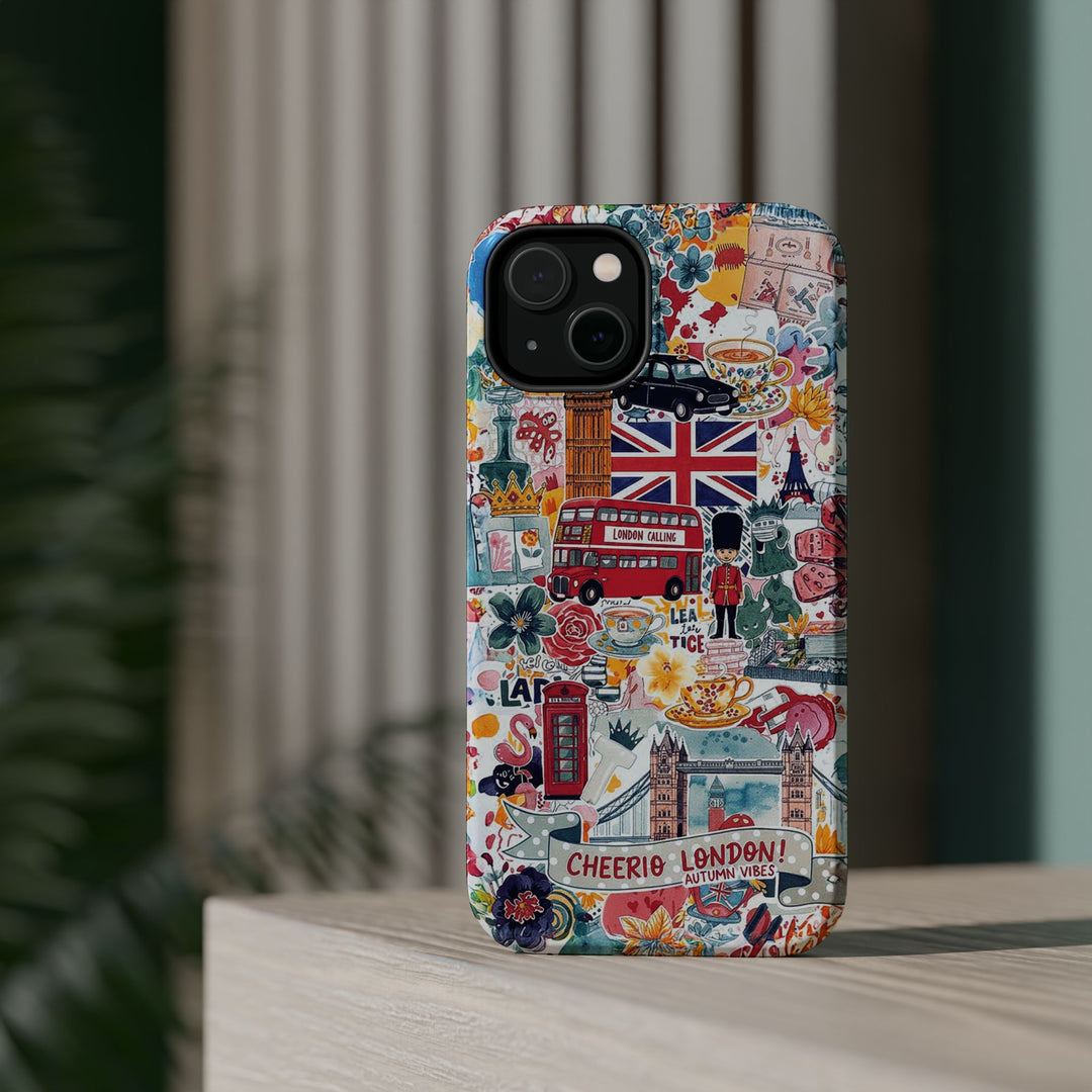 London England Coquette Collage Tough Magsafe Cute Phone Cases for Iphone | iPhone 17 Pro Max Case, Iphone 16, Iphone 15 14 13 12 11 10 9 - Studio40ParkLane