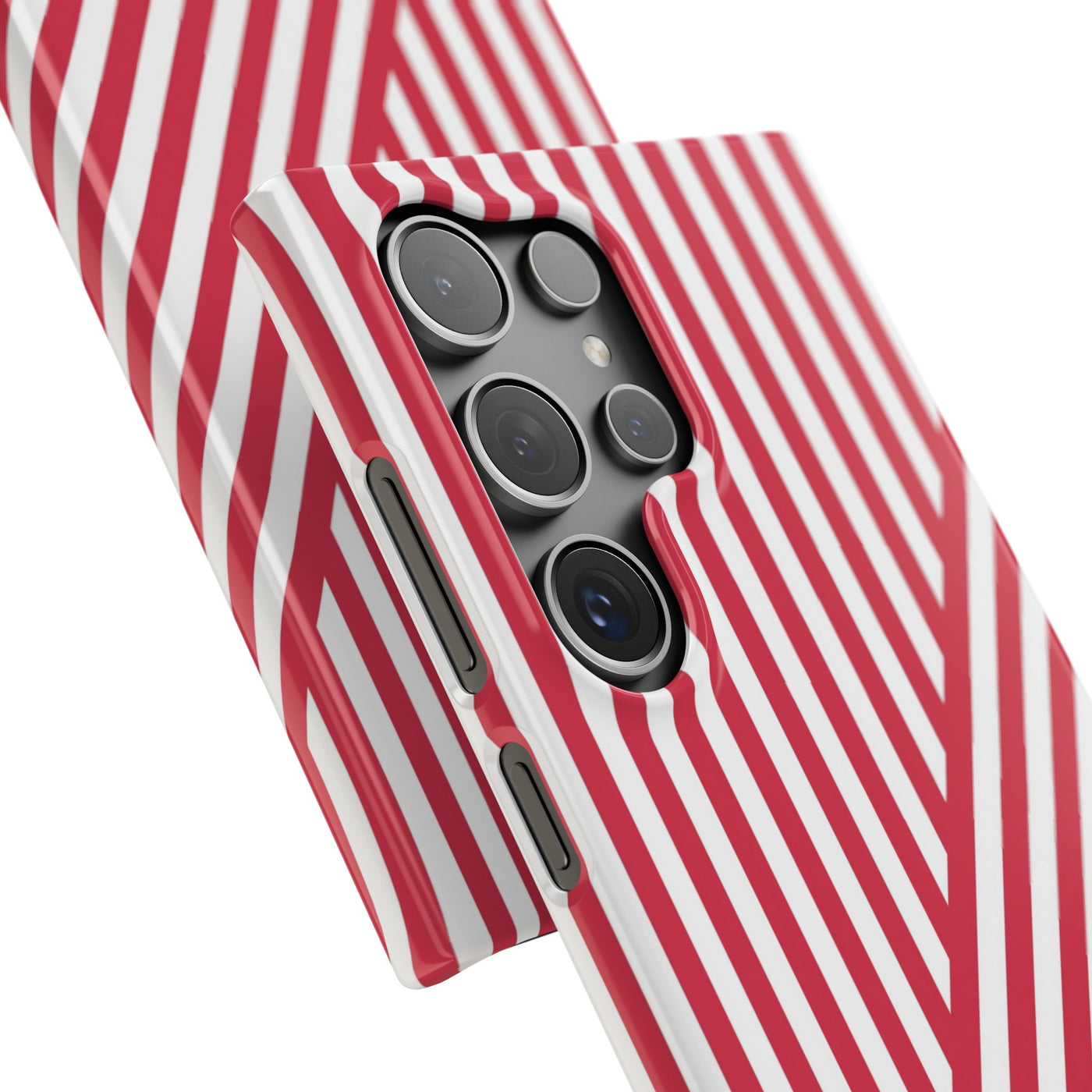 Aesthetic Winterberry Red Stripes Cute Phone Case Sleek Snap - For iPhone 17 Pro Max iPhone 16 Pro iPhone 15 Iphone 14 Plus 13 Pro 12 11 10 Gift - Studio40ParkLane