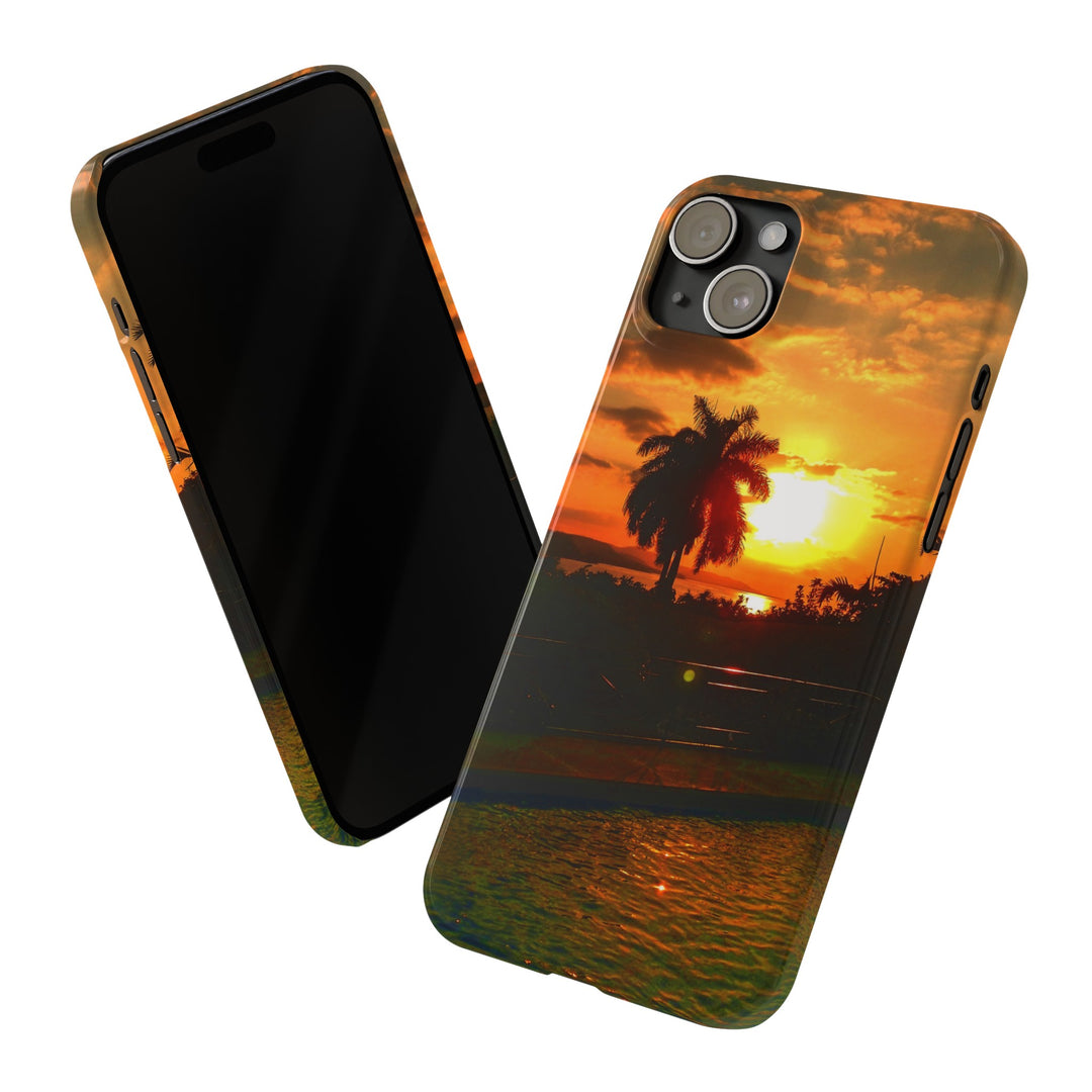 Slim Cute Phone Cases for Iphone - | iPhone 15 Case | iPhone 15 Pro Max Case, Iphone 14 Case, Iphone 14 Pro Max, Iphone 13, Summer Jamaica Sunset - Studio40ParkLane