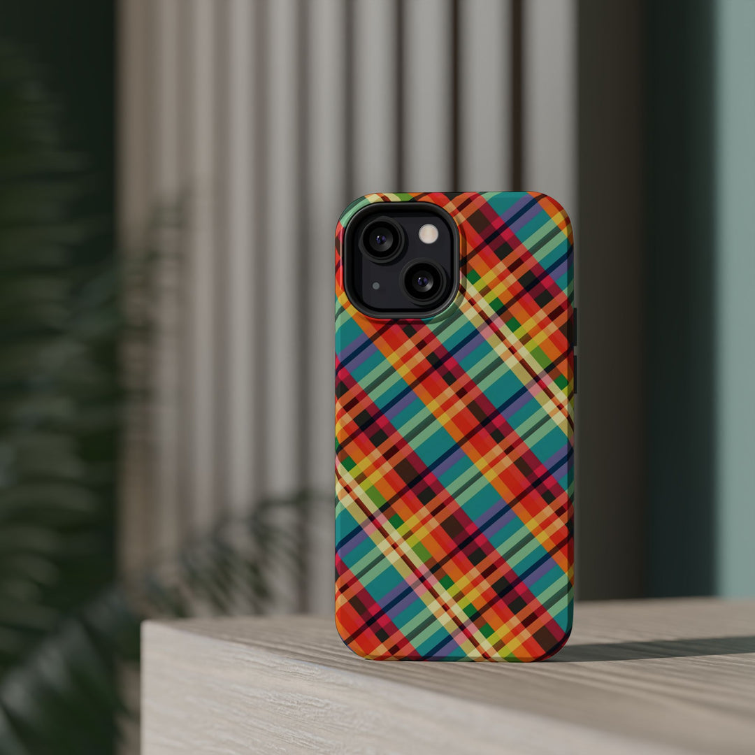 Checkered Plaid Magsafe Gift for Her Cute Phone Case for Iphone, | iPhone 16 | iPhone 15 Pro Max, Iphone 14 Pro Max, 13 12 11 10 9 8 7 - Studio40ParkLane