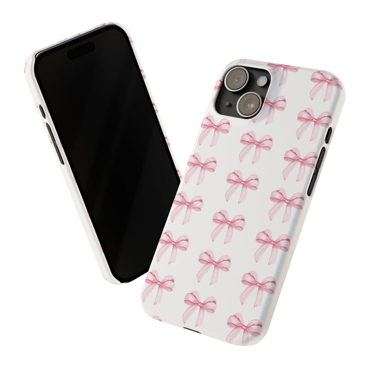 Slim Pink Bows Cute Phone Cases for Iphone 16 Pro Max | iPhone 15 Case | iPhone 15 Pro Max Case, Iphone 14, Iphone 14 Pro Max, Iphone 13 12 11 8 7 - Studio40ParkLane