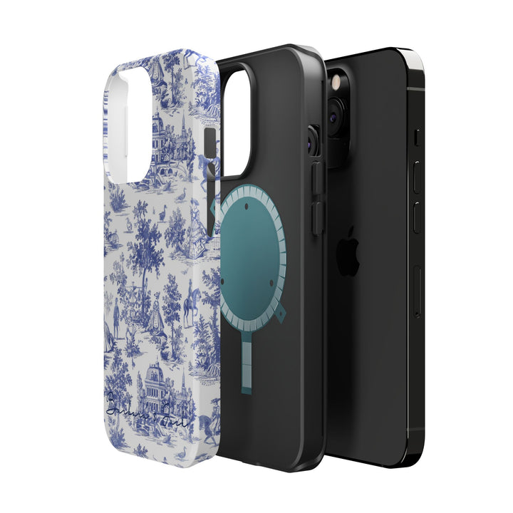 Magsafe French Toile Personalized Initial Custom Gift Cute Phone Cases for Iphone 16 Pro Max | iPhone 15, Pro Max Case, Iphone 14, 13, 12, 11, 10 - Studio40ParkLane