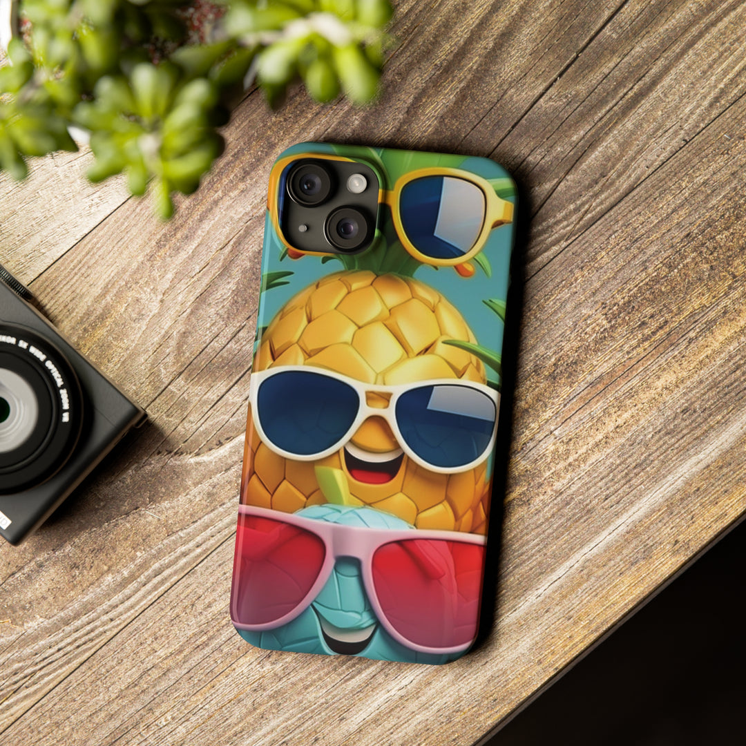 Slim Cute Phone Cases for Iphone - | iPhone 15 Case | iPhone 15 Pro Max Case, Iphone 14 Case, Iphone 14 Pro Max, Iphone 13, Summer Pineapple Fruit - Studio40ParkLane